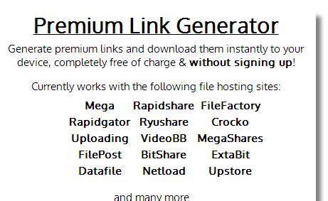Mega premium link generator downloader .